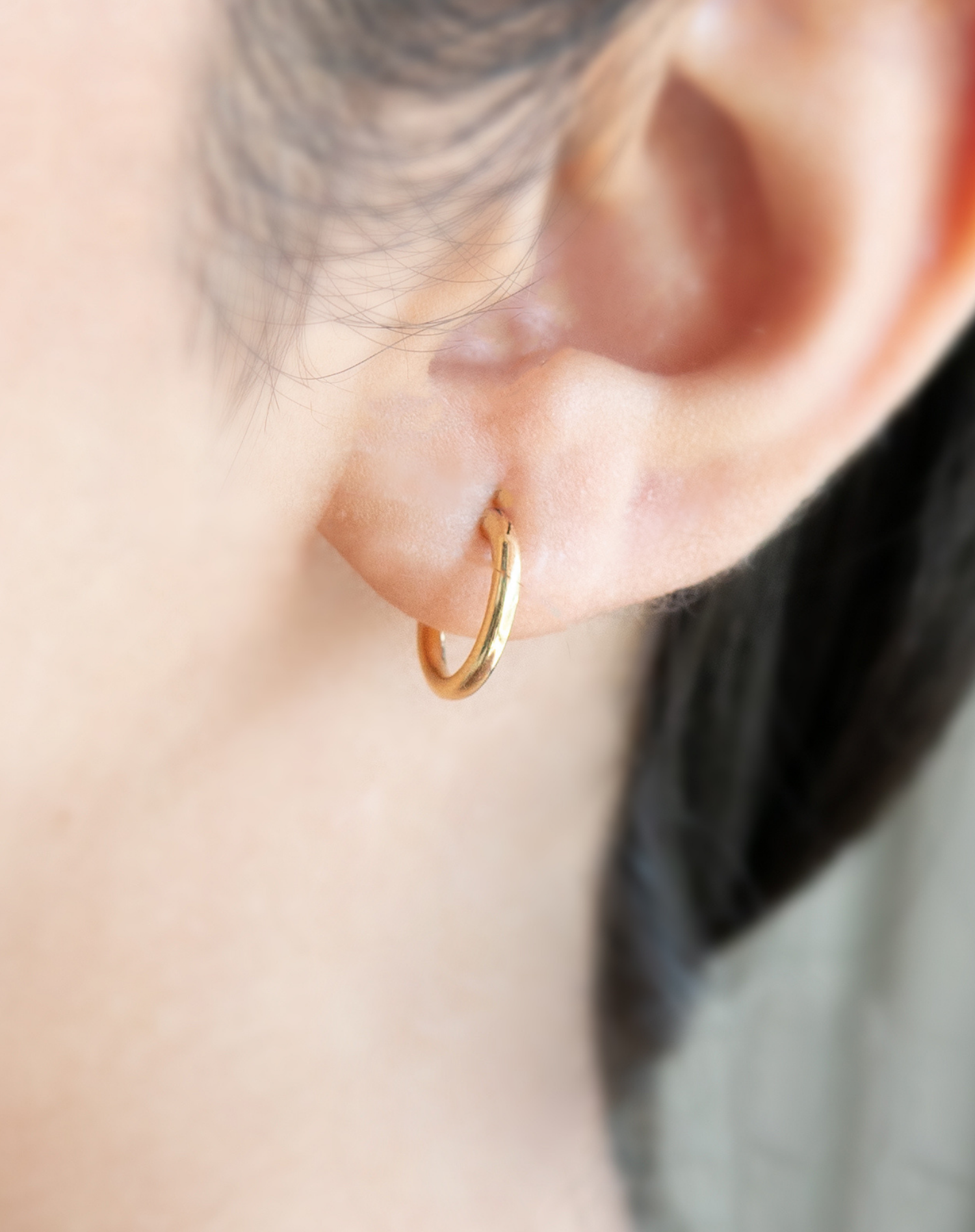 Buy 1 Gram Gold Jewellery Black Crestal Round Plain Hoop Earrings for Women
